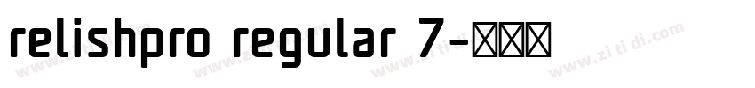 relishpro regular 7字体转换
